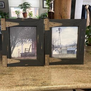 Rustic distressed wooden pictures